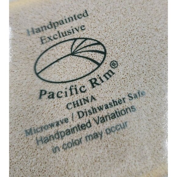 Pacific Rim Hand Painted Pitcher and Oval Platter set of 2 with twisted border. - Picture 5 of 12